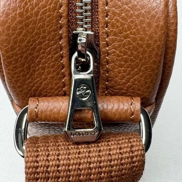 Longchamp le foulonne M camera bag caramel leather crossbody purse 20044021F72 - Picture 6 of 12